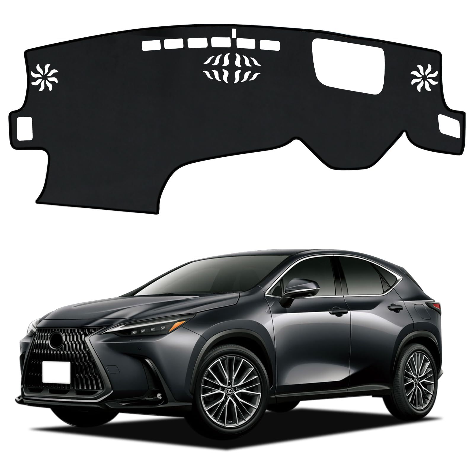 新型 レクサス 新型NX NX250 NX350h NX450＋ ダッシュボードマット 車種専用設計 LEXUS 20系 日焼け防止 車内 ダッシュボードカバー ダッシュボード 保護マット インテリア アクセサリー 内装パーツ (レクサスNX 20系 HU 0