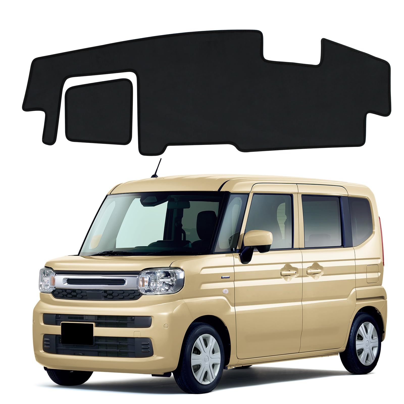 新型 スズキ スペーシア 2代目 MK53S ダッシュボードマット 車種専用設計 SPACIA GEAR 日焼け防止 車内 ダッシュボードカバー ダッシュボード 保護マット インテリア アクセサリー 内装パーツ (スペーシア MK53S HUD装着車) 0