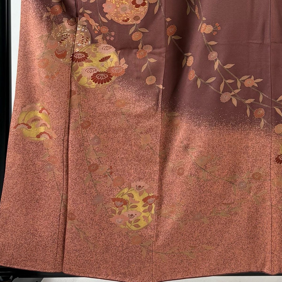 在庫一掃】 訪問着 身丈160cm 裄丈63cm S 袷 枝垂れ桜 花丸文 金銀彩
