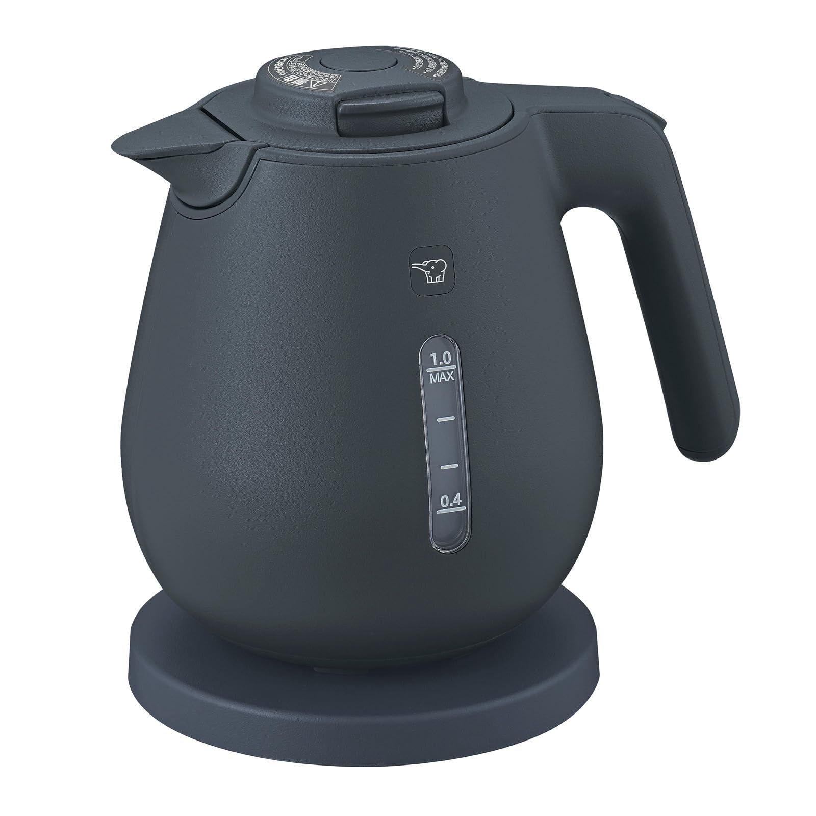【Amazon.co.jp 限定】象印マホービン 電気ケトル 1.0L コンパクト 安全設計 転倒湯漏れ防止 ほこりブロック ソフトブラック CK-DC10AM-BM 0
