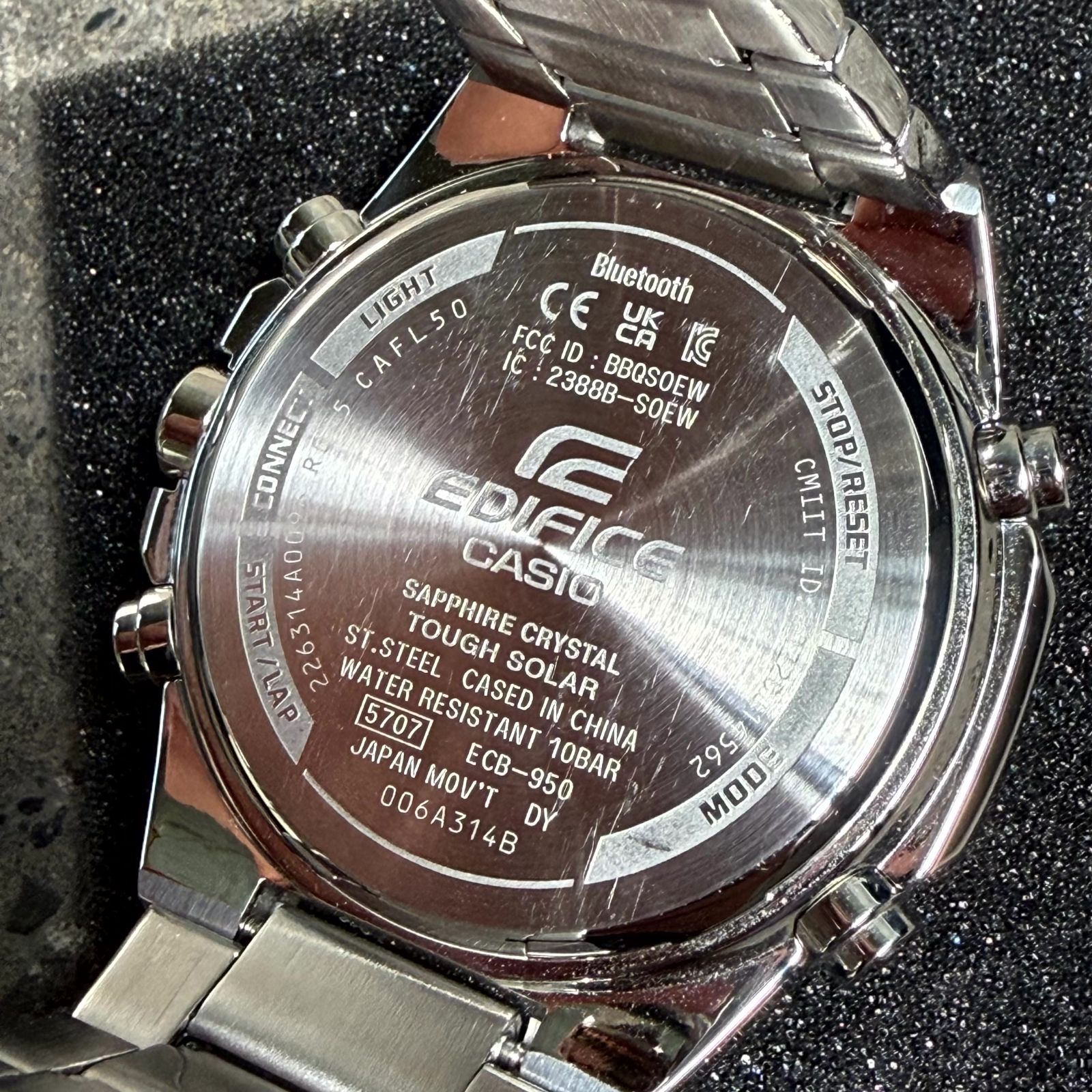 CASIO EDIFICE ECB-950YDB-1AJF アナデジ タフソーラー モバイルリンク 