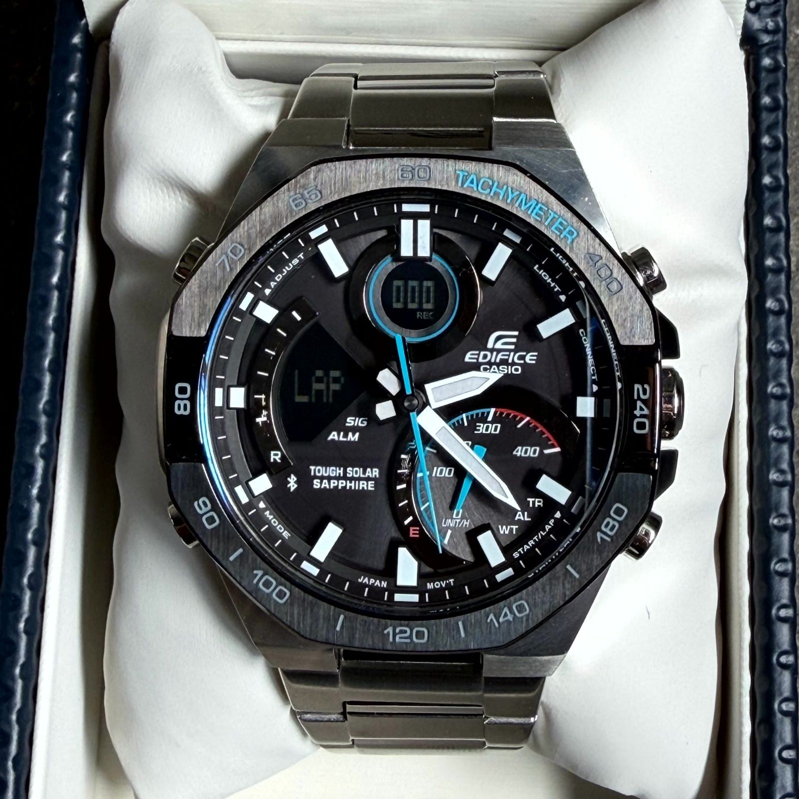 CASIO EDIFICE ECB-950YDB-1AJF アナデジ タフソーラー モバイルリンク 