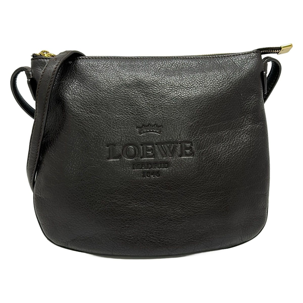 LOEWE(ロエベ) ショルダーバッグ ヘリテージ ダークブラウン マチなし 