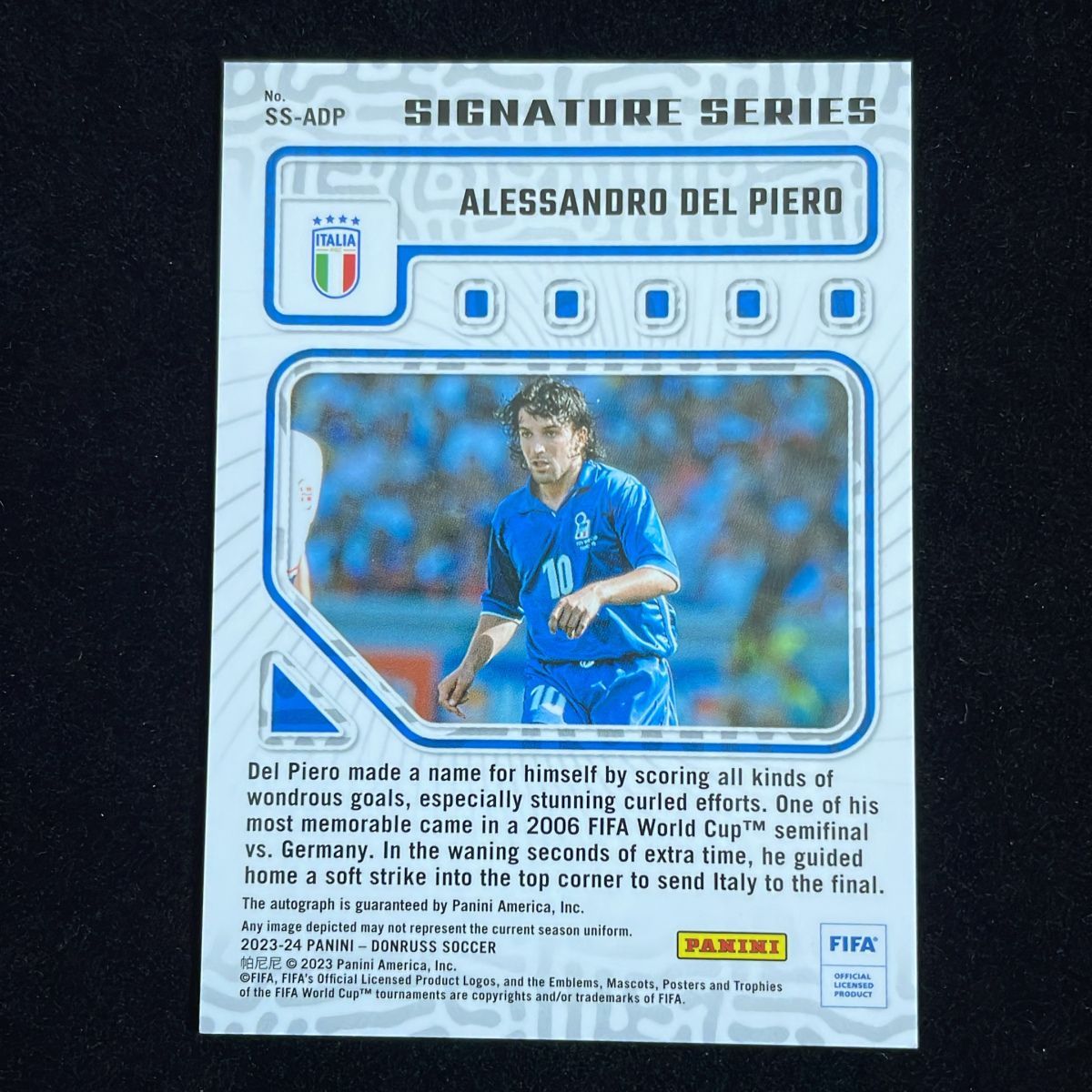 Alessandro del Piero アレッサンドロ・デル・ピエロ Panini Donruss