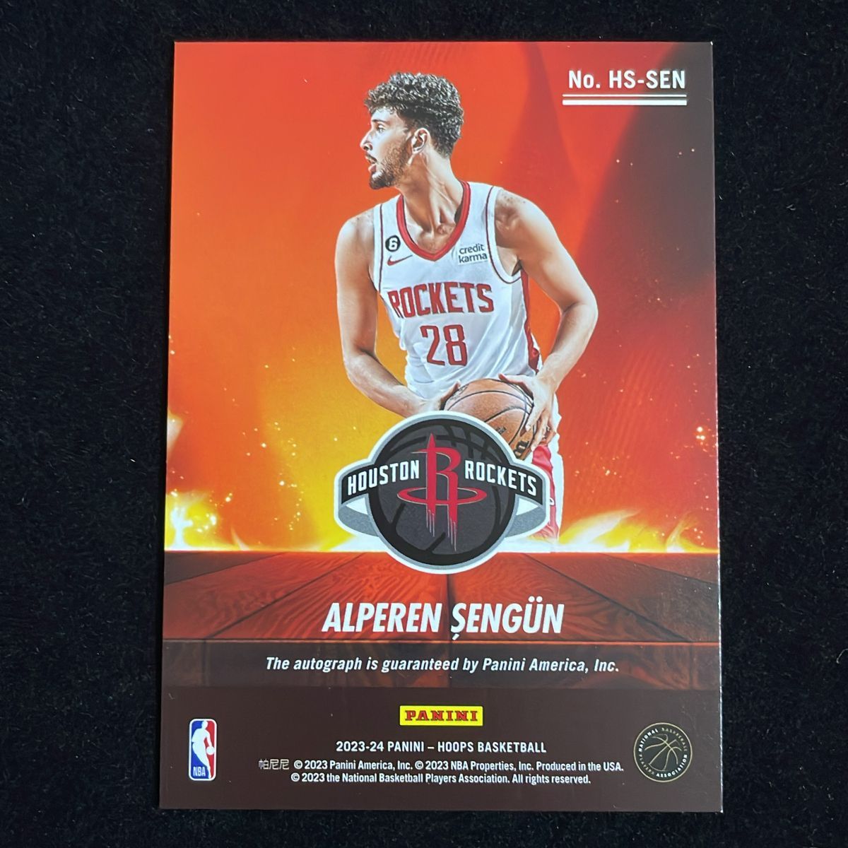 Alperen Sengun アルペラン・シェングン Panini Hoops Hot 2023-24