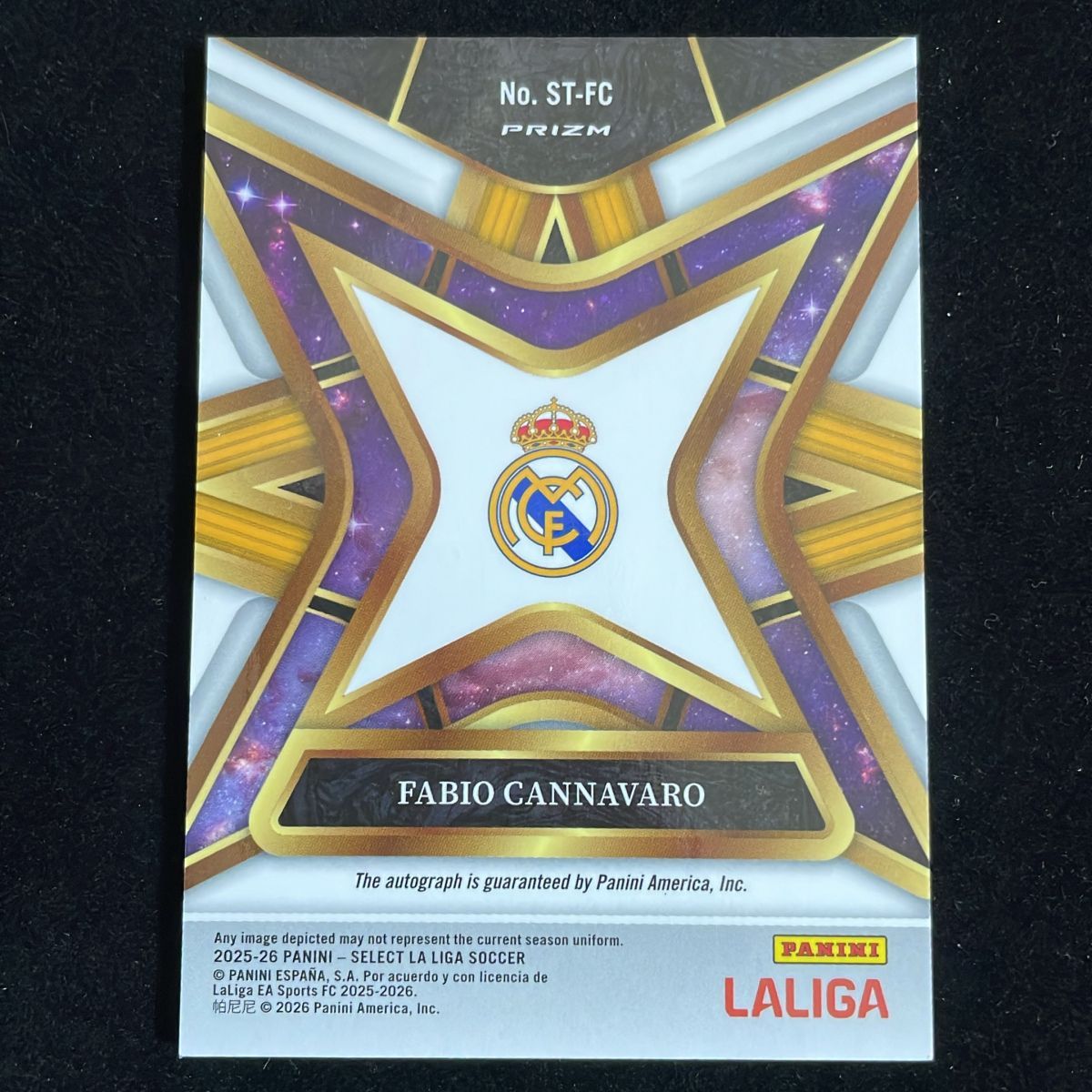 Fabio Cannavaro カンナバーロ Panini Select La Liga 2025-26 Red