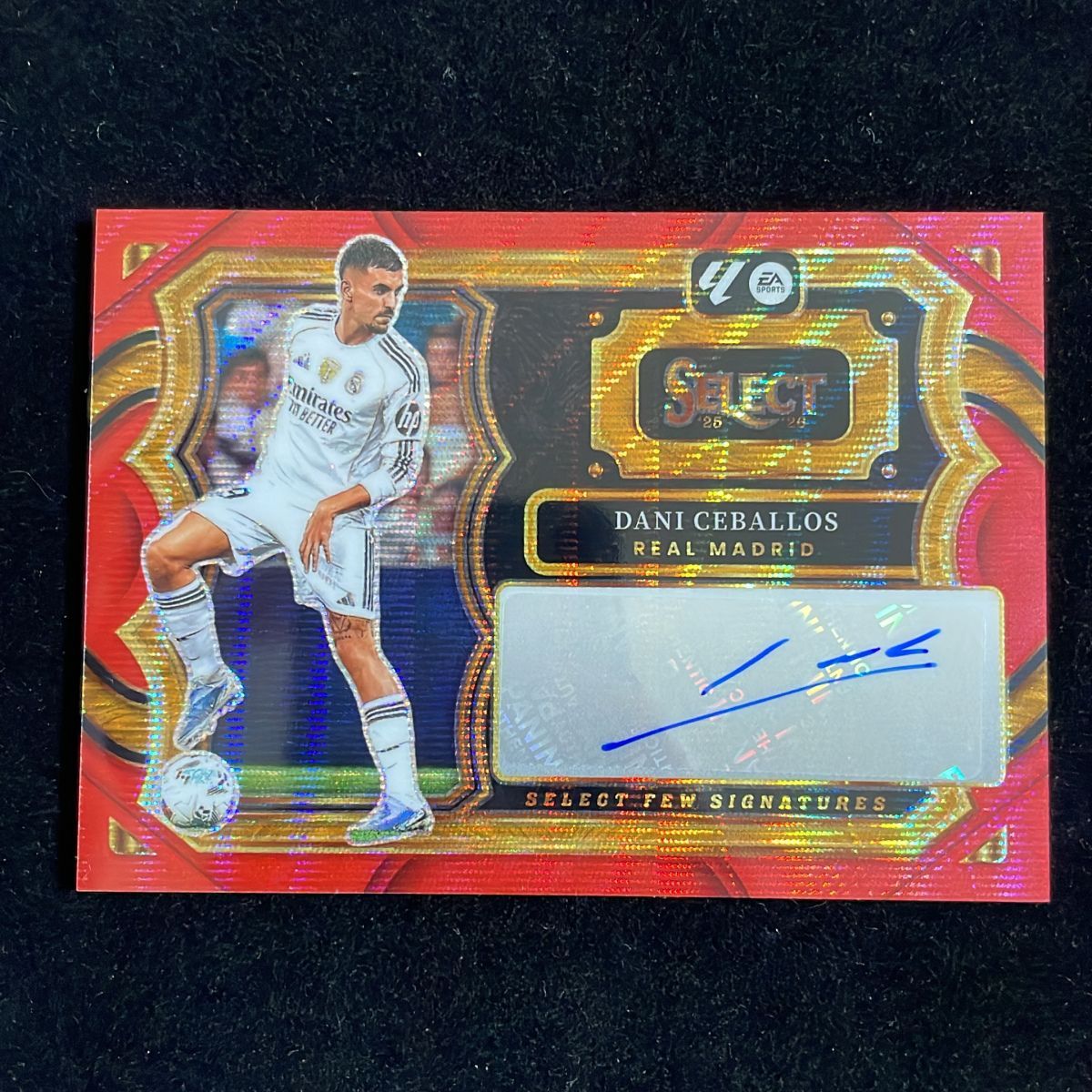 Dani Ceballos ダニ・セバージョス Panini Select La Liga 2025-26 Red Wave Auto サイン 直筆 Real Madrid