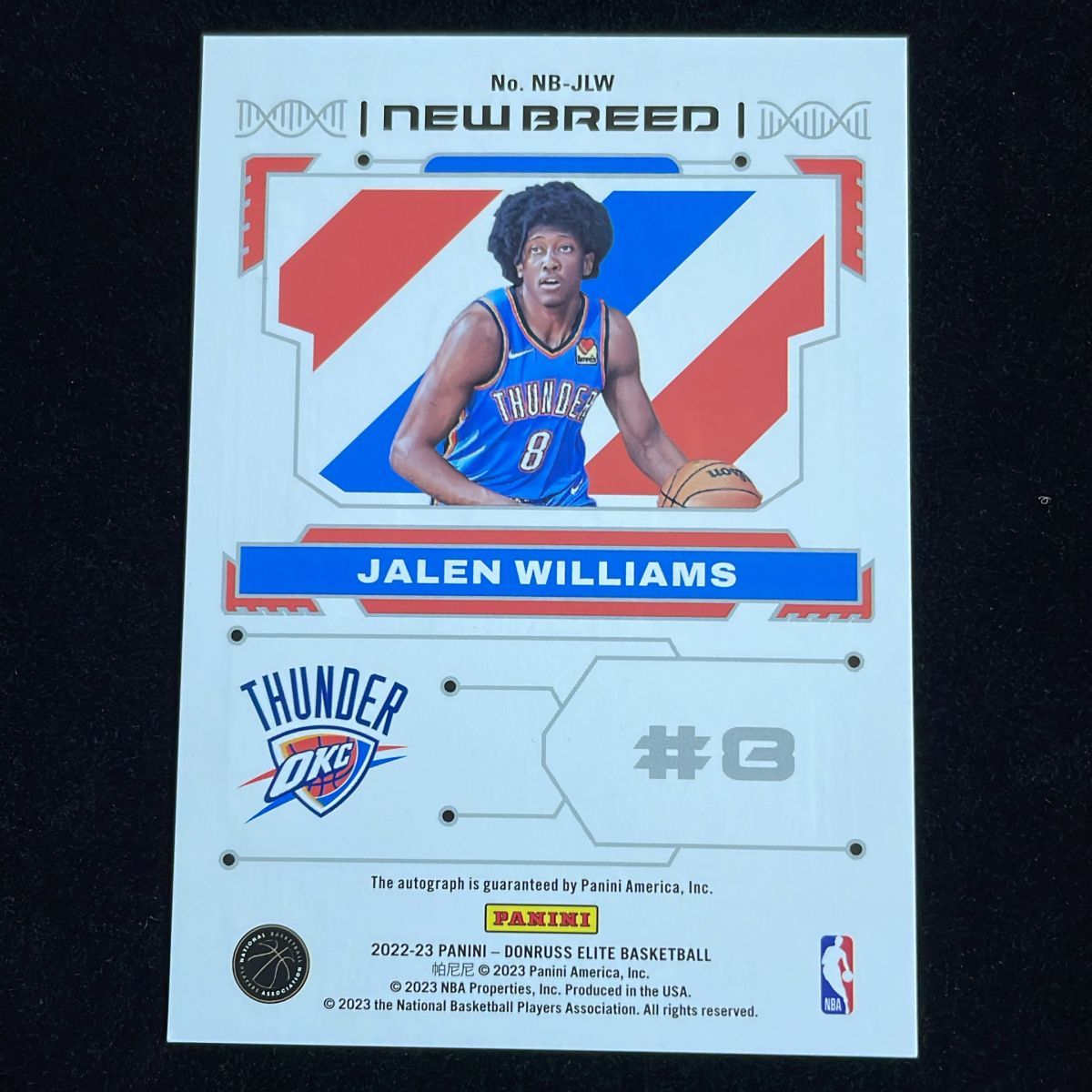 Jalen Williams ジェイレン・ウィリアムズ Panini Donruss Elite 2022
