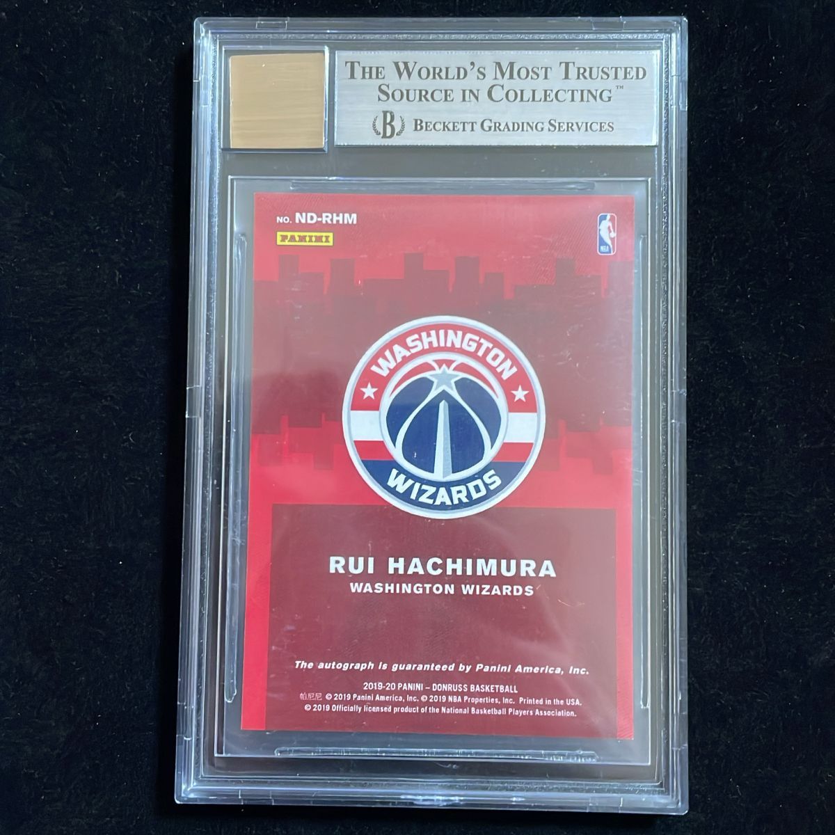 八村塁 Hachimura Rui Panini Donruss Next Day 2019-20 BGS9 RC Auto