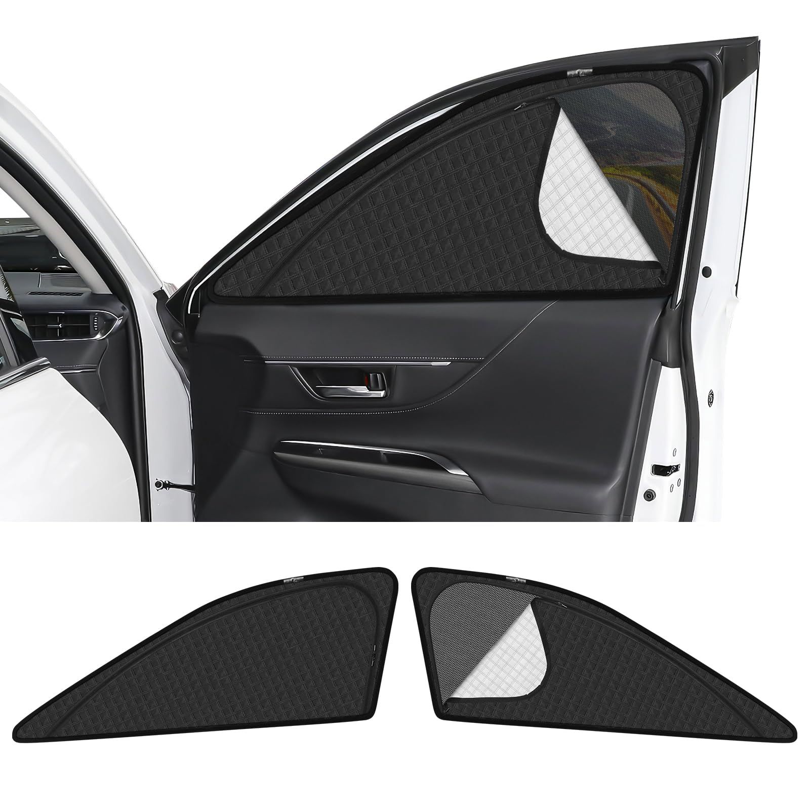 新型 ハリアー 80系 専用 サンシェード マグネット式 サイド用 車種専用 2in1一体式 カーシェード Harrier 80 メッシュカーテン 換気 断熱 日除け メッシュサンシェード 日焼け防止 UVカット 遮光カーテン 日差し 紫外線カット 虫よけ 0