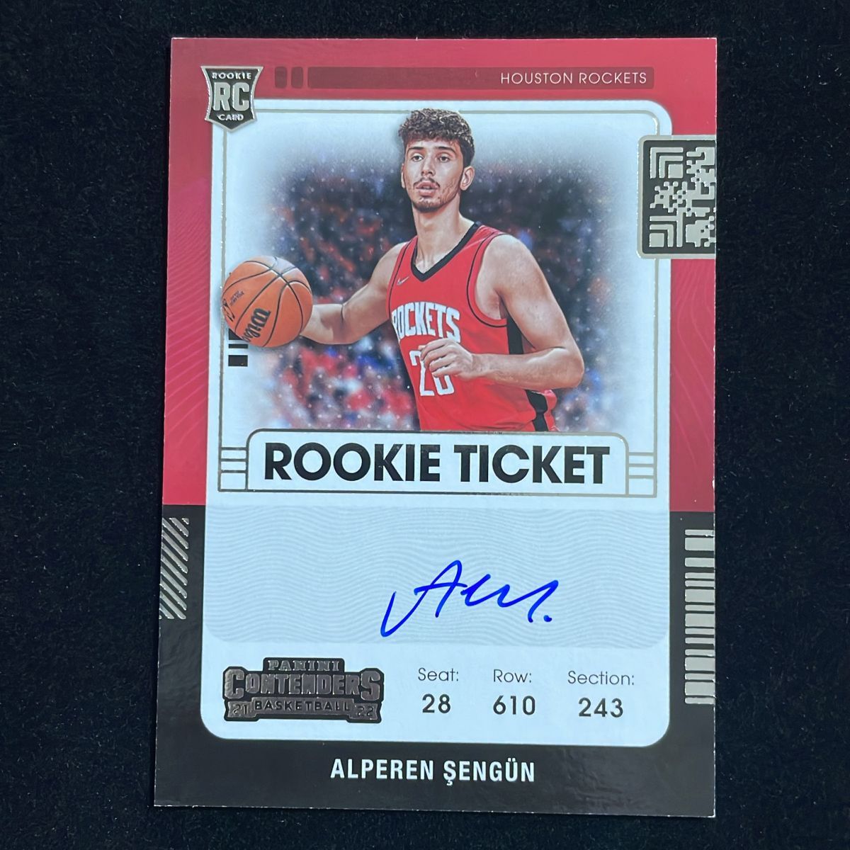 Alperen Sengun アルペラン・シェングン Panini Contenders 2021-22 RC Auto 直筆 サイン ロケッツ Rockets