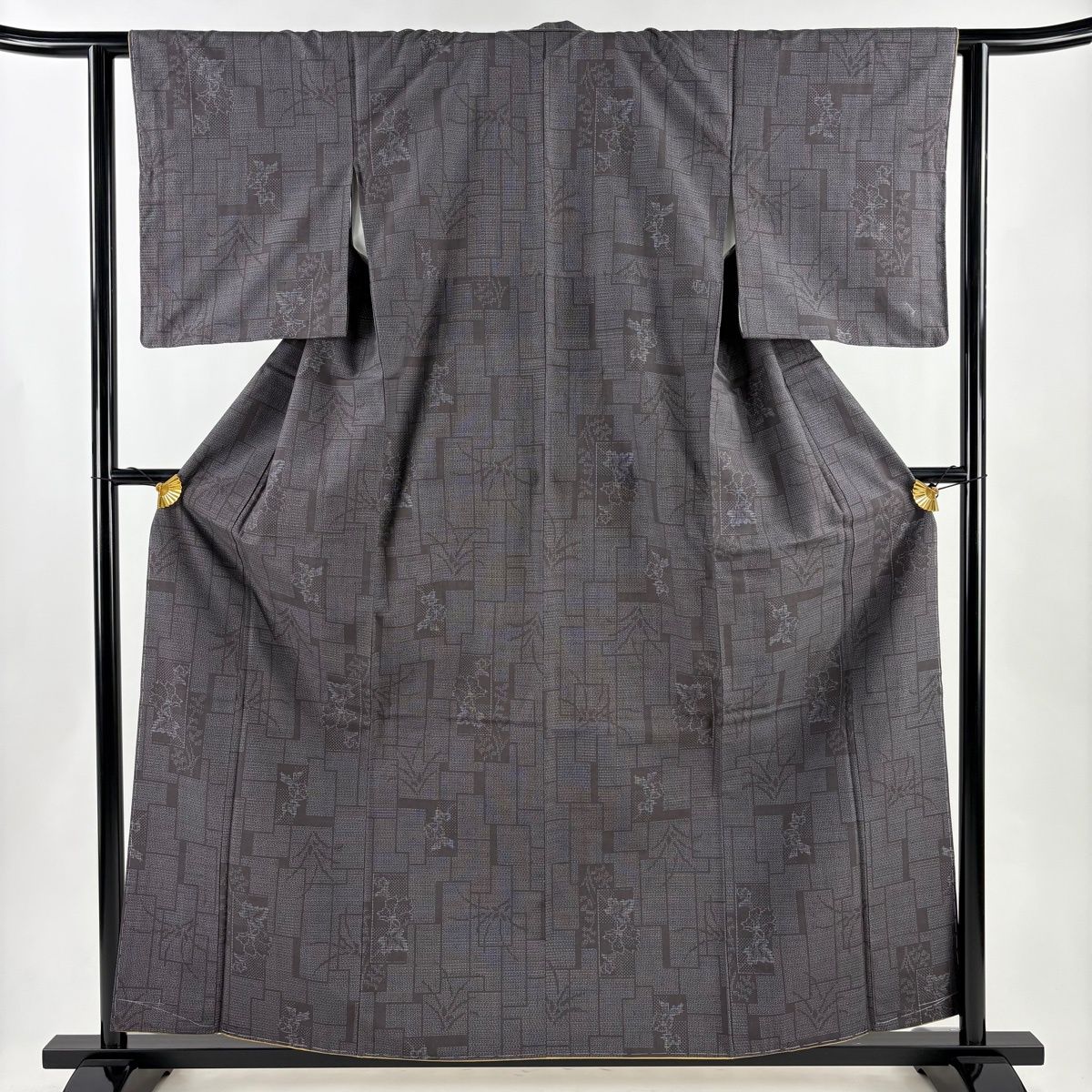 在庫一掃】 【美品】 結城紬 身丈160cm 裄丈62.5cm S 袷 はたおり娘 奥