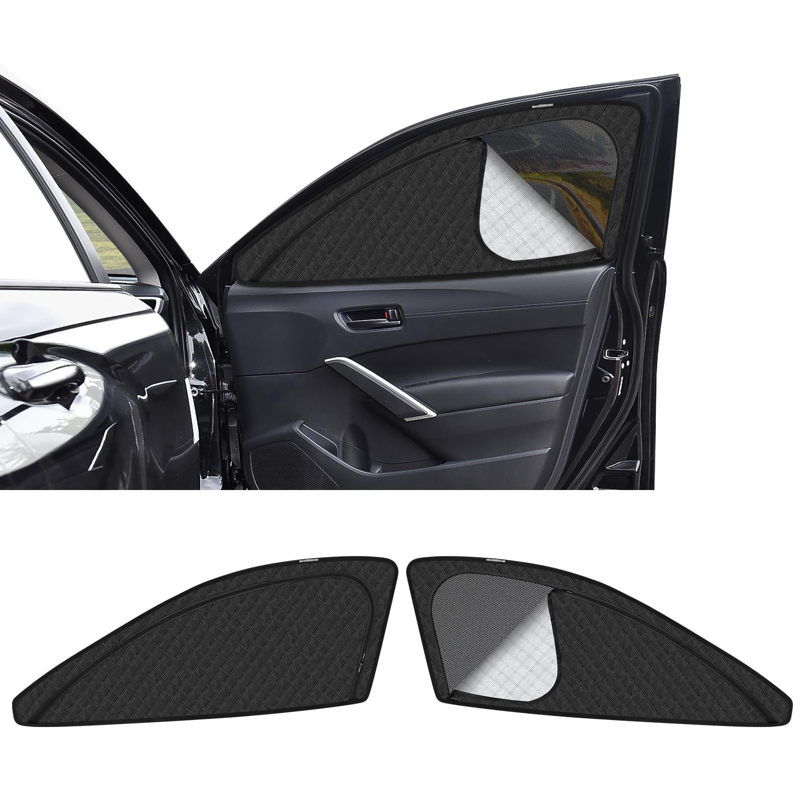 新型 カローラ クロス 専用 サンシェード マグネット式 サイド用 車種専用 2in1一体式 カーシェード Corolla Cross メッシュカーテン 換気 断熱 日除け メッシュサンシェード 日焼け防止 UVカット 遮光カーテン 日差し 紫外線カット 0