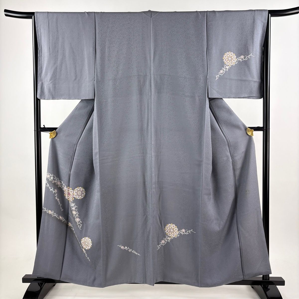 在庫一掃】 付下げ 身丈158cm 裄丈67cm M 袷 落款 華文 花唐草 金糸