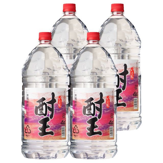 さつま酎王ペット 芋焼酎 25度 4000ml ×4本 芋焼酎 萬世酒造