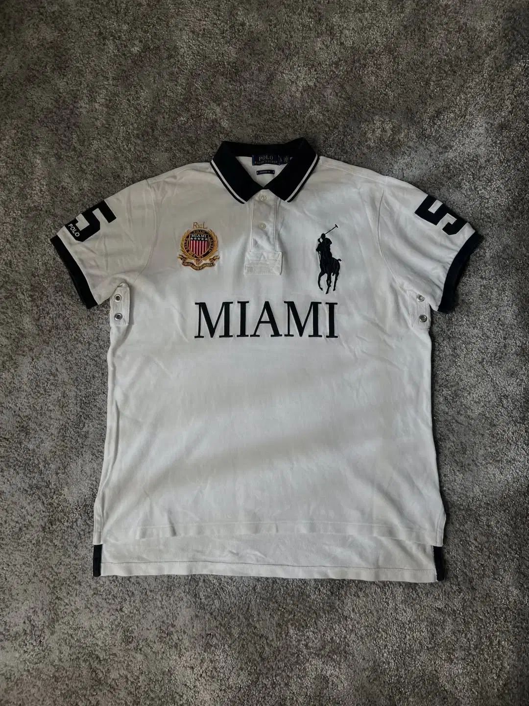 ポロ ビックポニー チーフキーパー MYiami カラーTシャツ 白