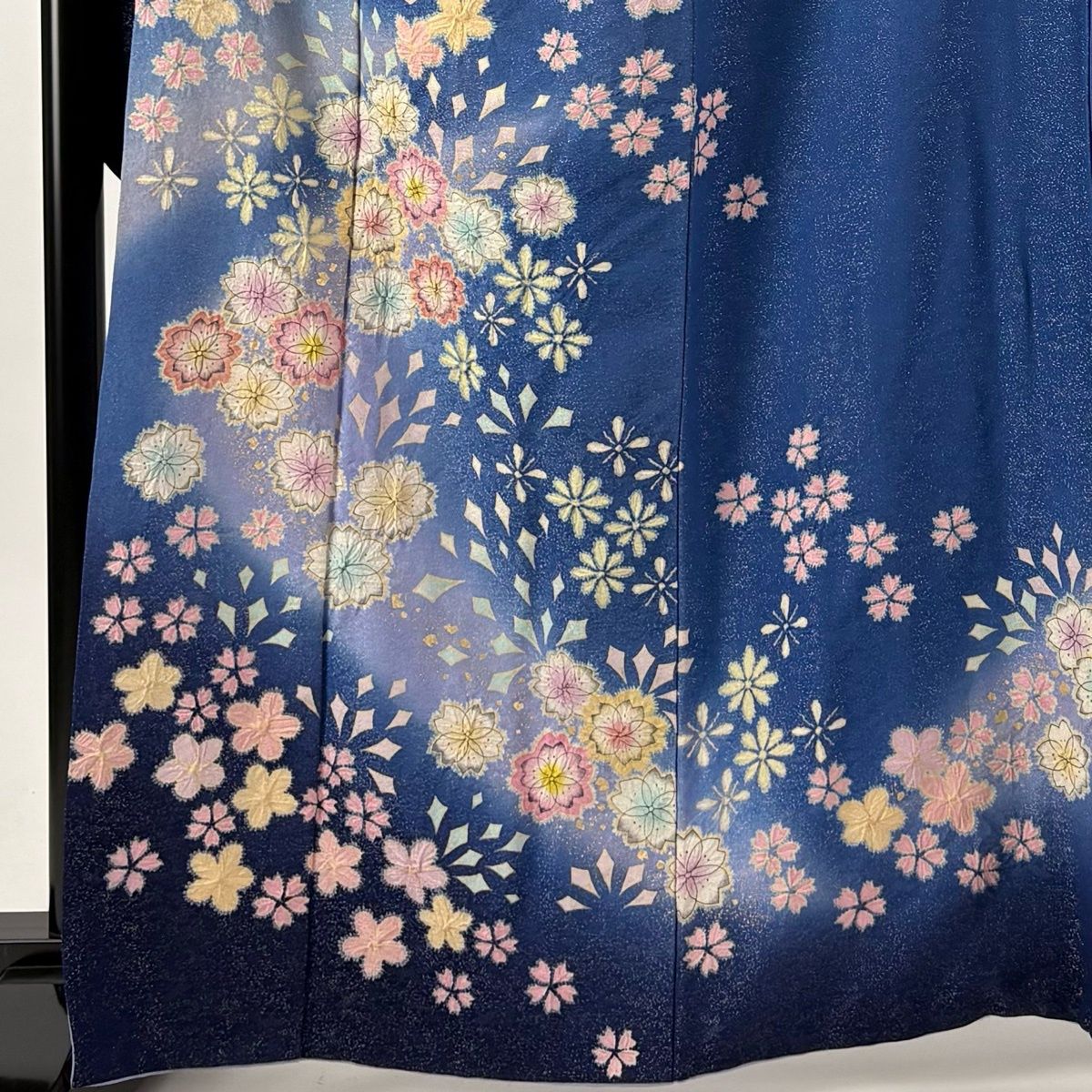 在庫一掃】 振袖 身丈165cm 裄丈68.5cm L 袷 徳永憲峯 落款 桜 金通し