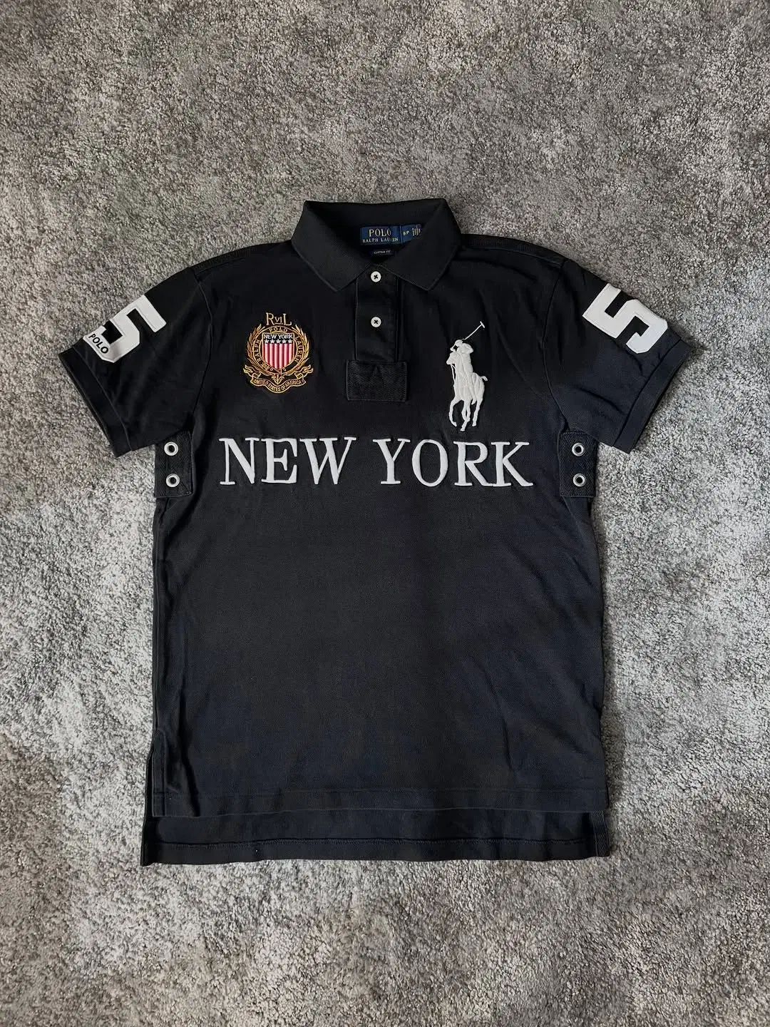 ポロ ビックポニー キー チーフキープ NEW YORK カラーTシャツ M ブラック