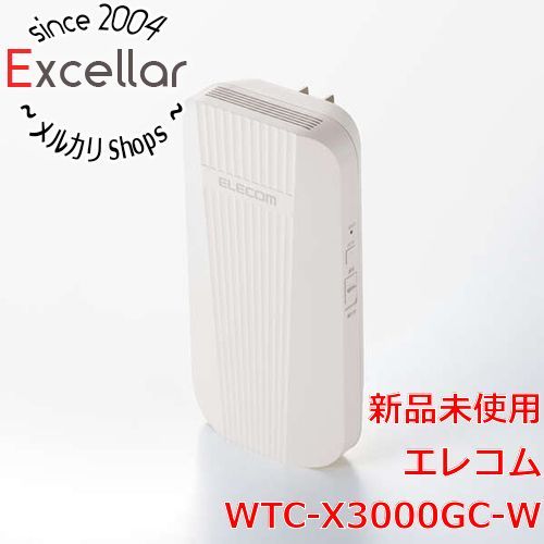 [bn:3] ELECOM　無線LAN中継器　WTC-X3000GC-W　ホワイト