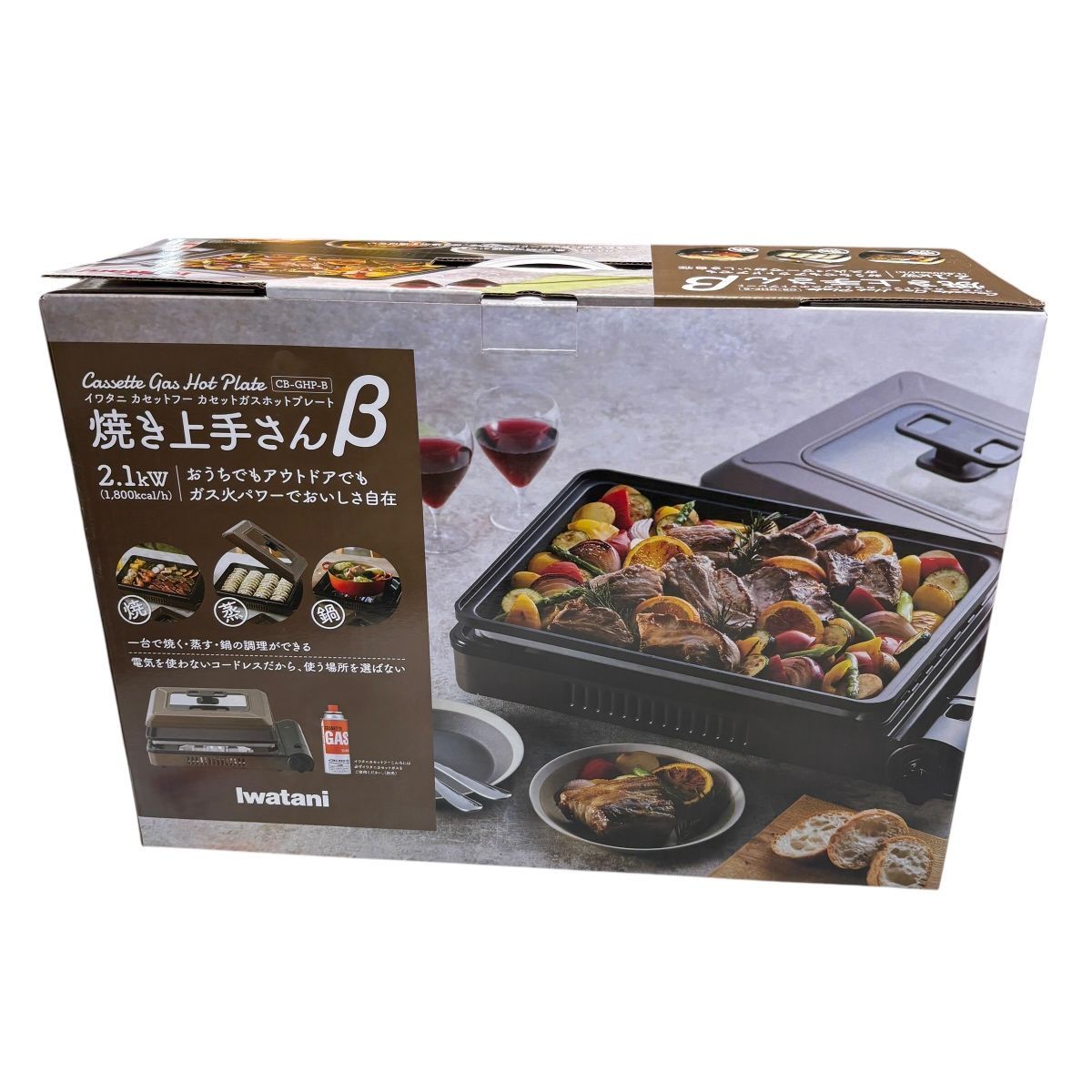 ♪4331 イワタニ CB-GHP-B カセットフー カセットガスホットプレート 焼き上手さんB 2.1kW 未使用 Iwatani
