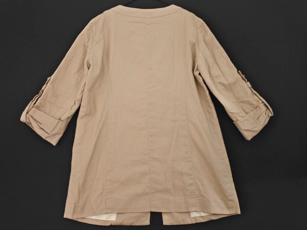 Spick & Span スピック＆スパン リネン混 ノーカラー ジャケット