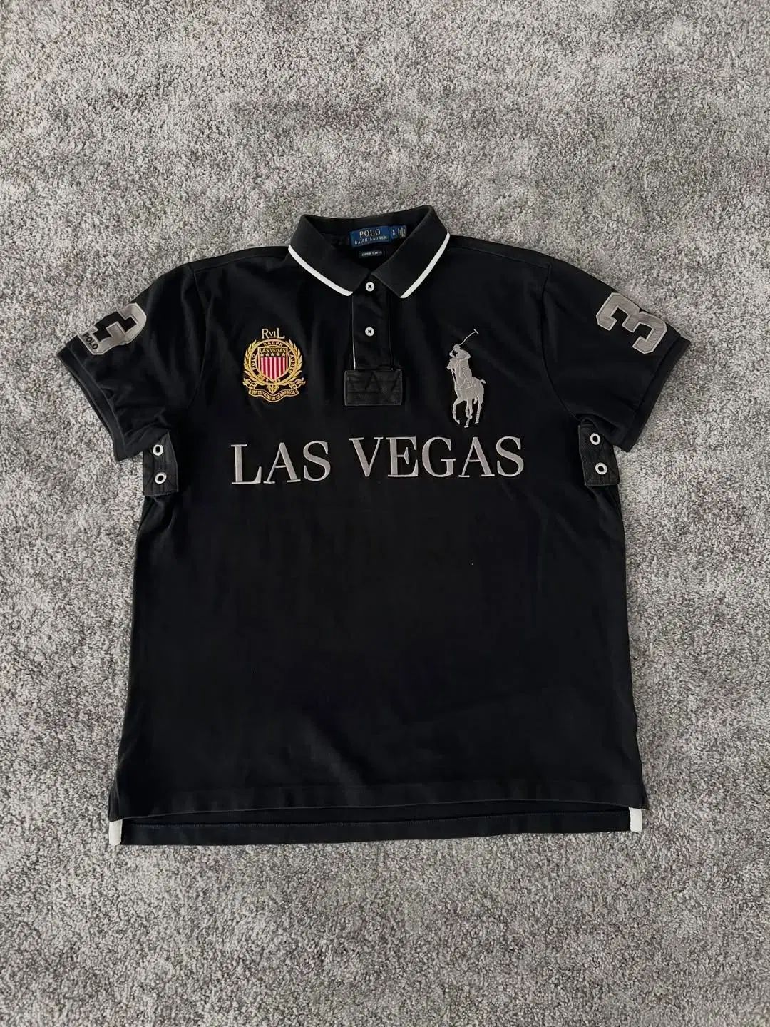 ポロ ビックポニー チーフキープ ラスベガス カラーTシャツ ブラック S