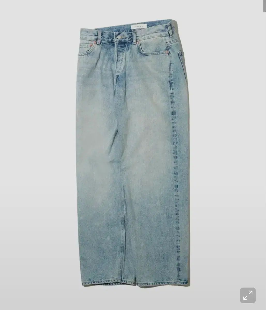 YUNION BLUE(ユニオンブルー) アコン セルビッジ ワイド デニム BLEACH（ブリーチ） 32size