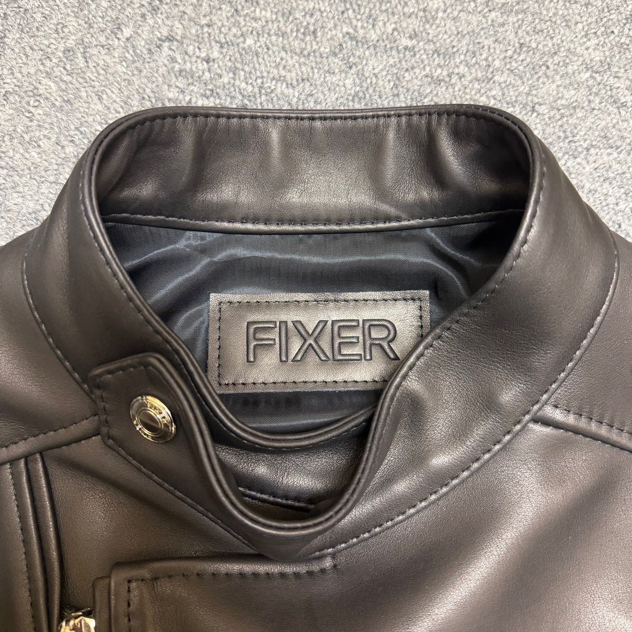 未使用品 FIXER 26SS F1 セミダブルライダース レザージャケット