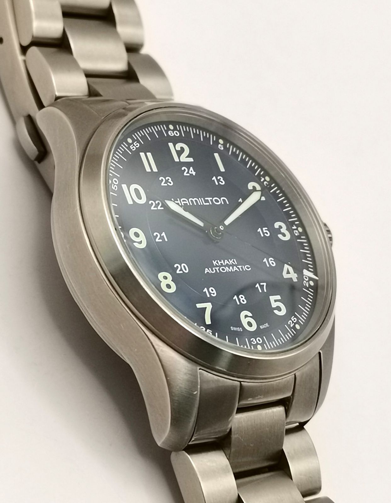 HAMILTON ハミルトン H702050 カーキ ブルー文字盤 箱保付き 自動巻き 時計