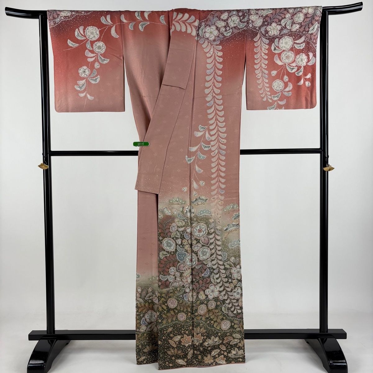 在庫一掃】 訪問着 身丈164.5cm 裄丈66cm M 袷 吉乃一廉 落款 辻が花