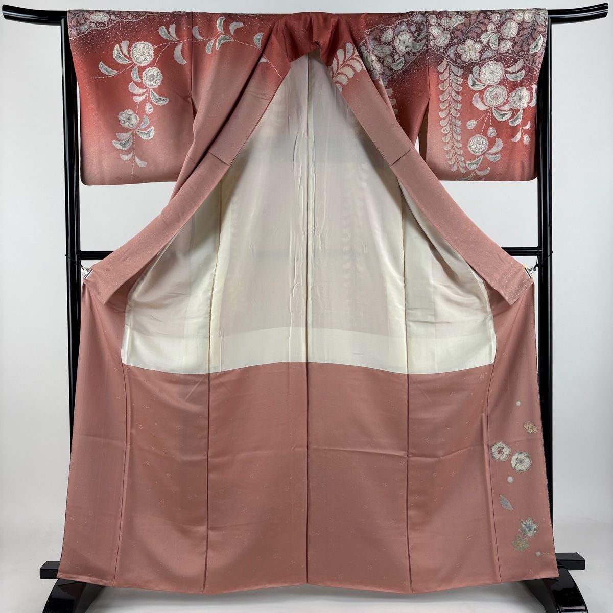 在庫一掃】 訪問着 身丈164.5cm 裄丈66cm M 袷 吉乃一廉 落款 辻が花