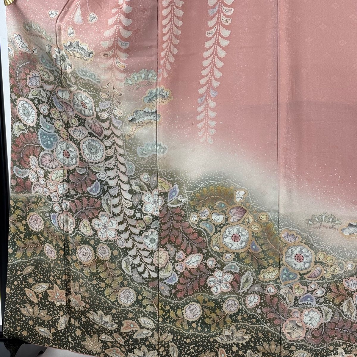 在庫一掃】 訪問着 身丈164.5cm 裄丈66cm M 袷 吉乃一廉 落款 辻が花