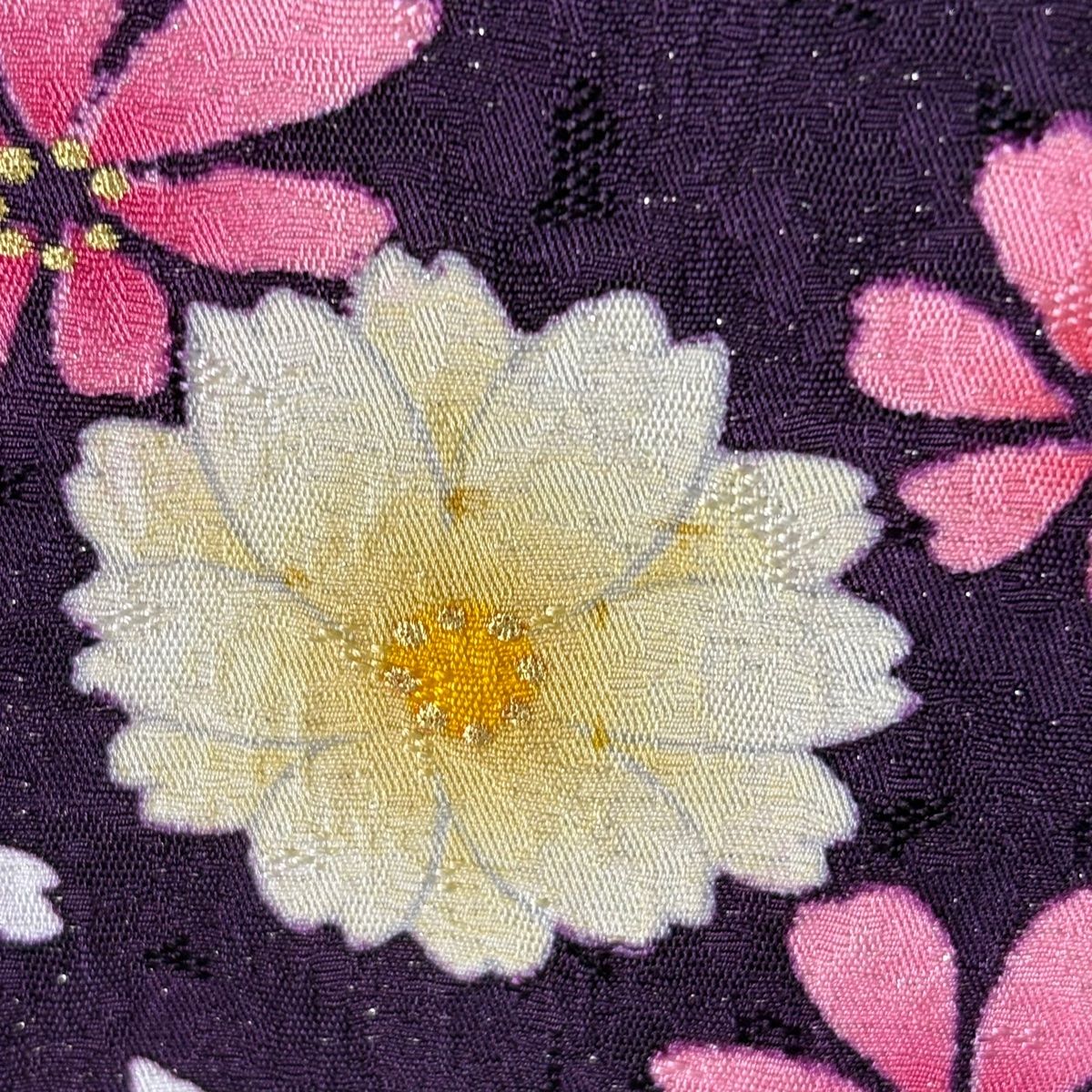 在庫一掃】 【美品】 振袖 身丈166.5cm 裄丈69cm L 袷 桜 熨斗 銀通し