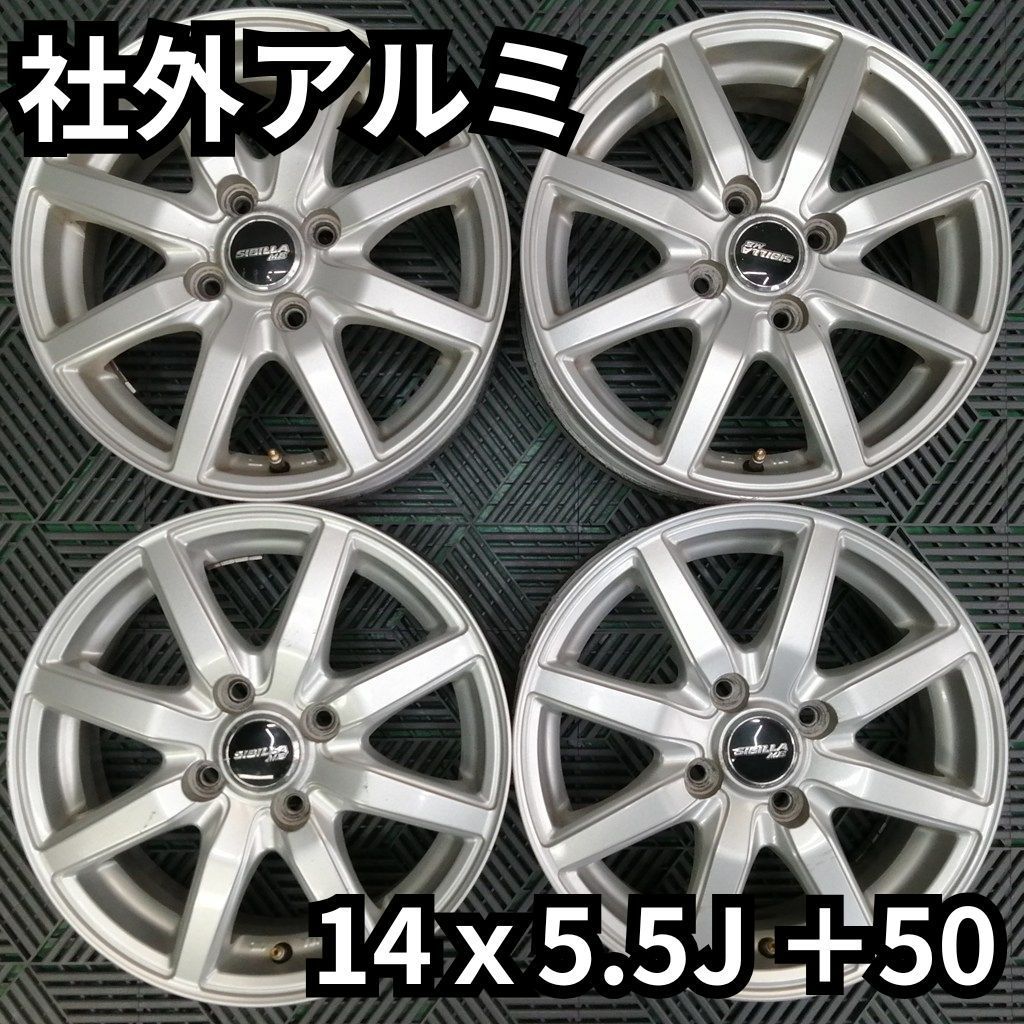 SIBILLA RZ 社外アルミ 14インチ5.5J5HPCD100+40 社外ホイール 4本 240系アリオン プレミオ等 即決　(VHB14) クレジットカード QR決済可能 社外アルミ 4本 14インチ 14x5.5J+50 100-4H コンパクトカー向 - メルカリ
