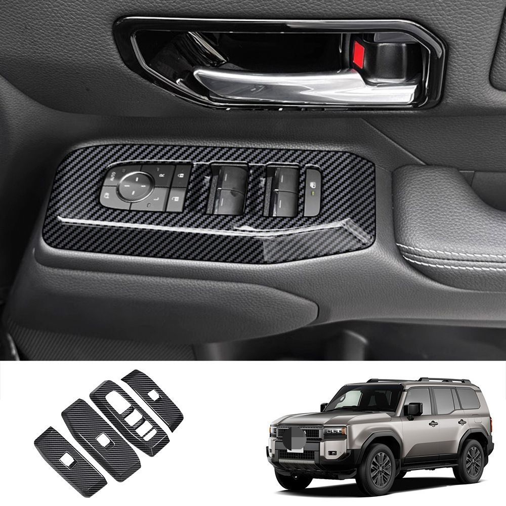 【送料無料】トヨタ ランドクルーザープラド LC250 (Toyota Land Cruiser Prado LC250) 2024 専用 パワーウインドウスイッチパネル デコレーション ドレスアップ カスタム 簡単取付 アクセサリー