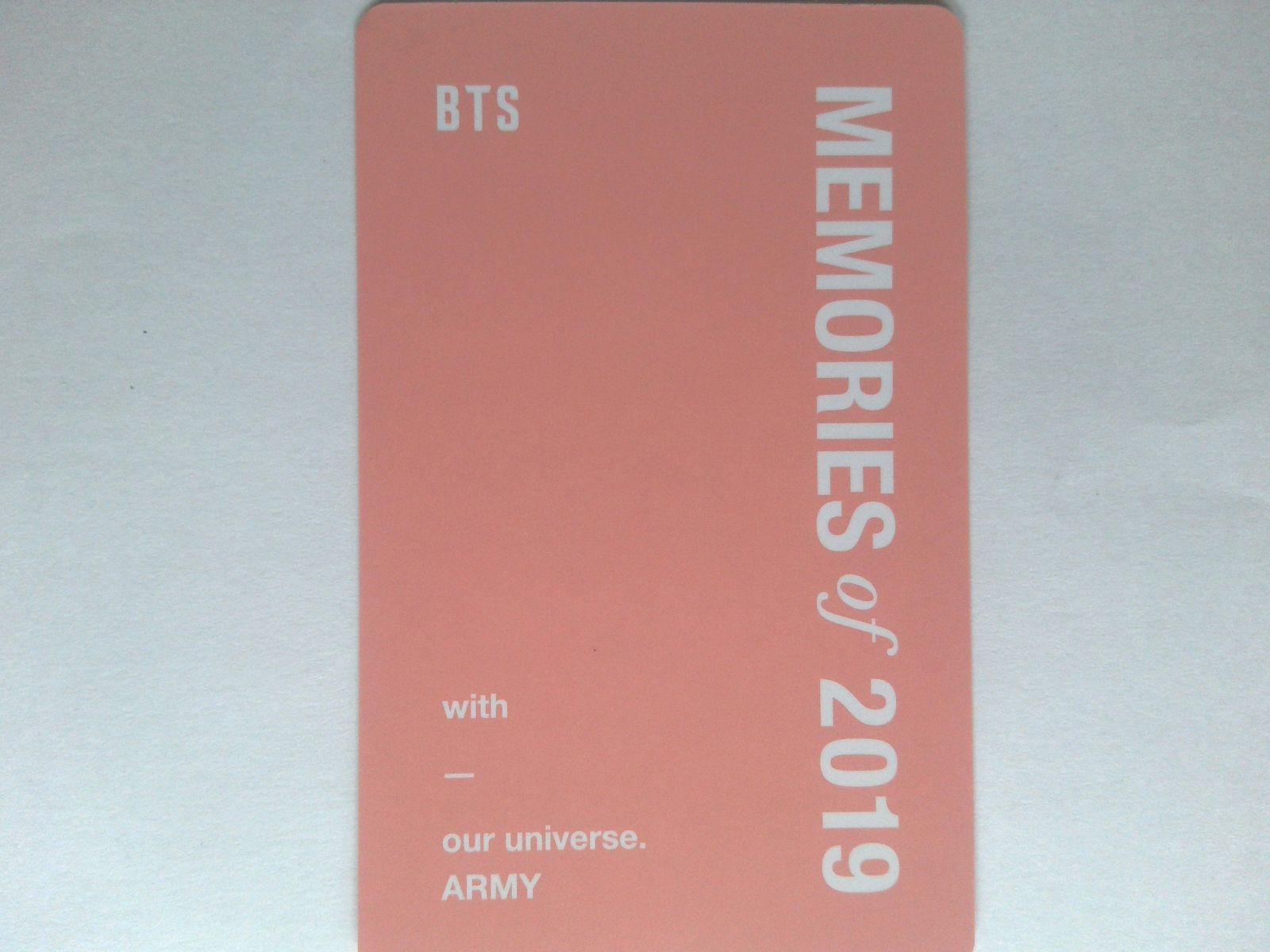 BTS JUNGKOOK トレカ Memories 2019 ジョングク - メルカリ