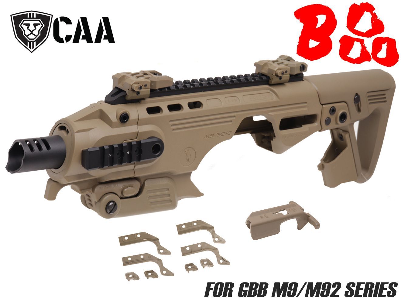 【B品】CAA Airsoft RONI-B ピストル カービン コンバージョンキットfor Beretta M9/M9A1