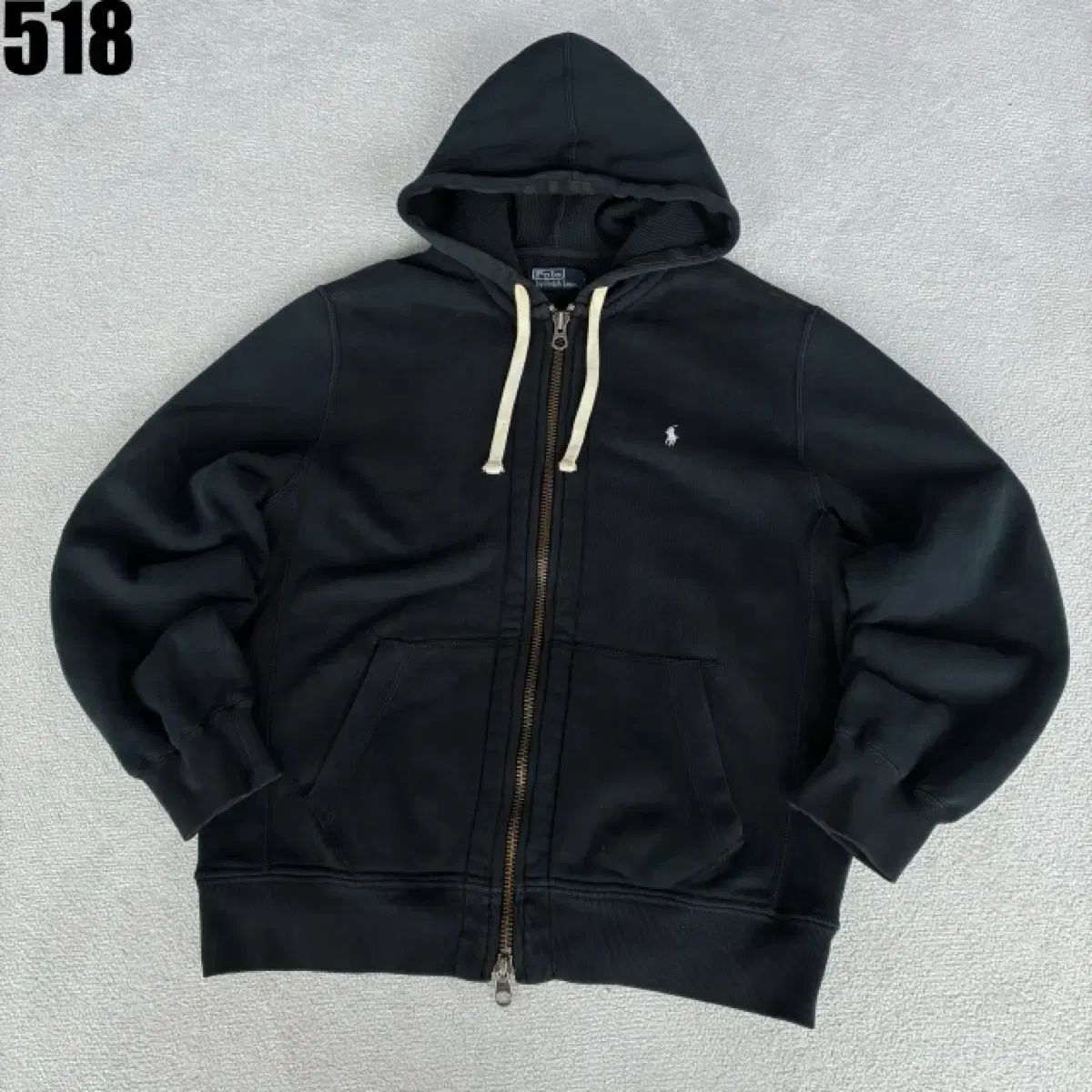 ポロラルフローレン ブラック フードジップアップ XL
