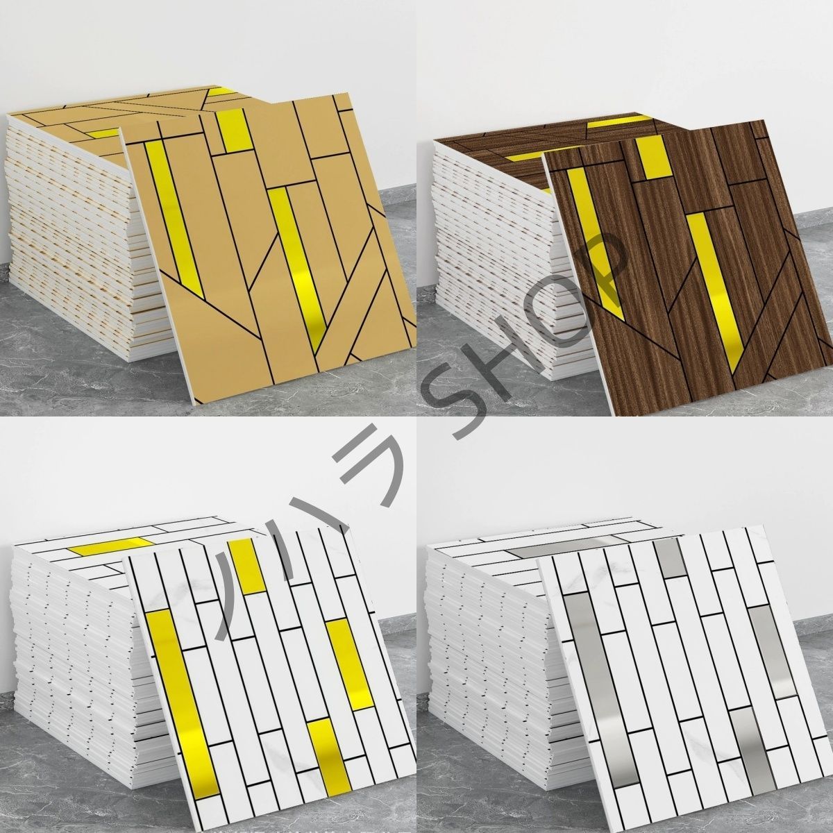 80枚/set 3D DIY 壁紙 シール 自接着 防水 防汚 防カビ 耐熱 タイル貼りシール キッチン、リビングルーム、寝室、多機能使用 30*30cm#色選択が可能 ##D026