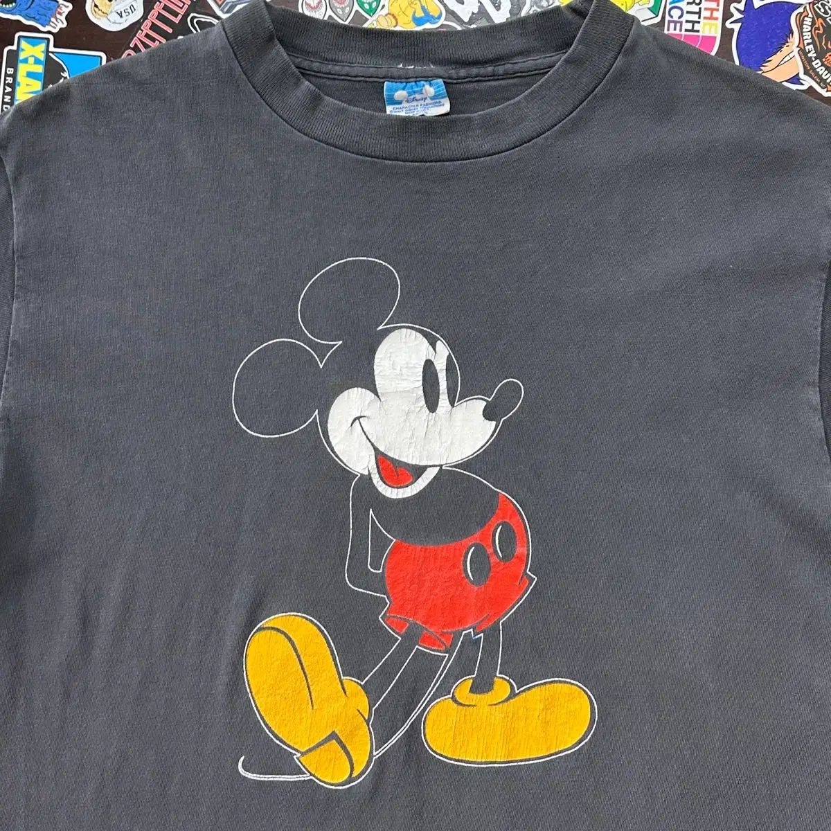 80s USA ディズニー ミッキーマウス ヴィンテージ シングルステッチ Tシャツ L