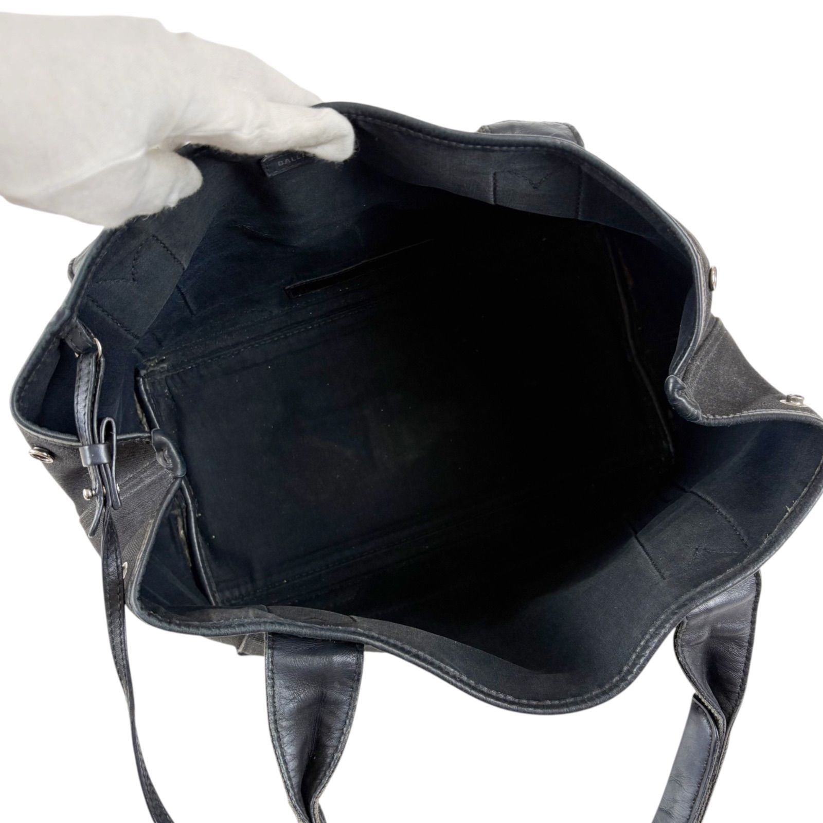 バレンシアガ BALENCIAGA ネイビーカバス S ミニトートバッグ 