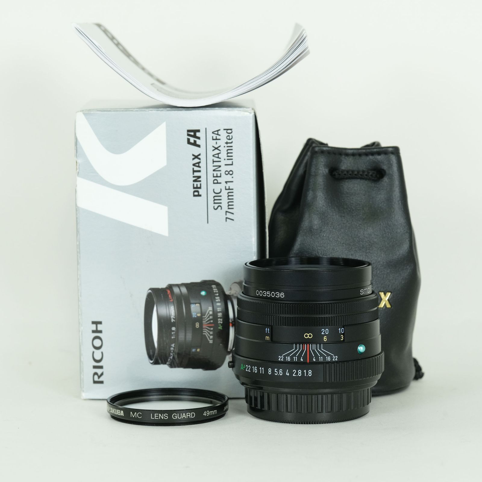 良品 | フィルター付] PENTAX FA77mm F1.8 Limited ブラック