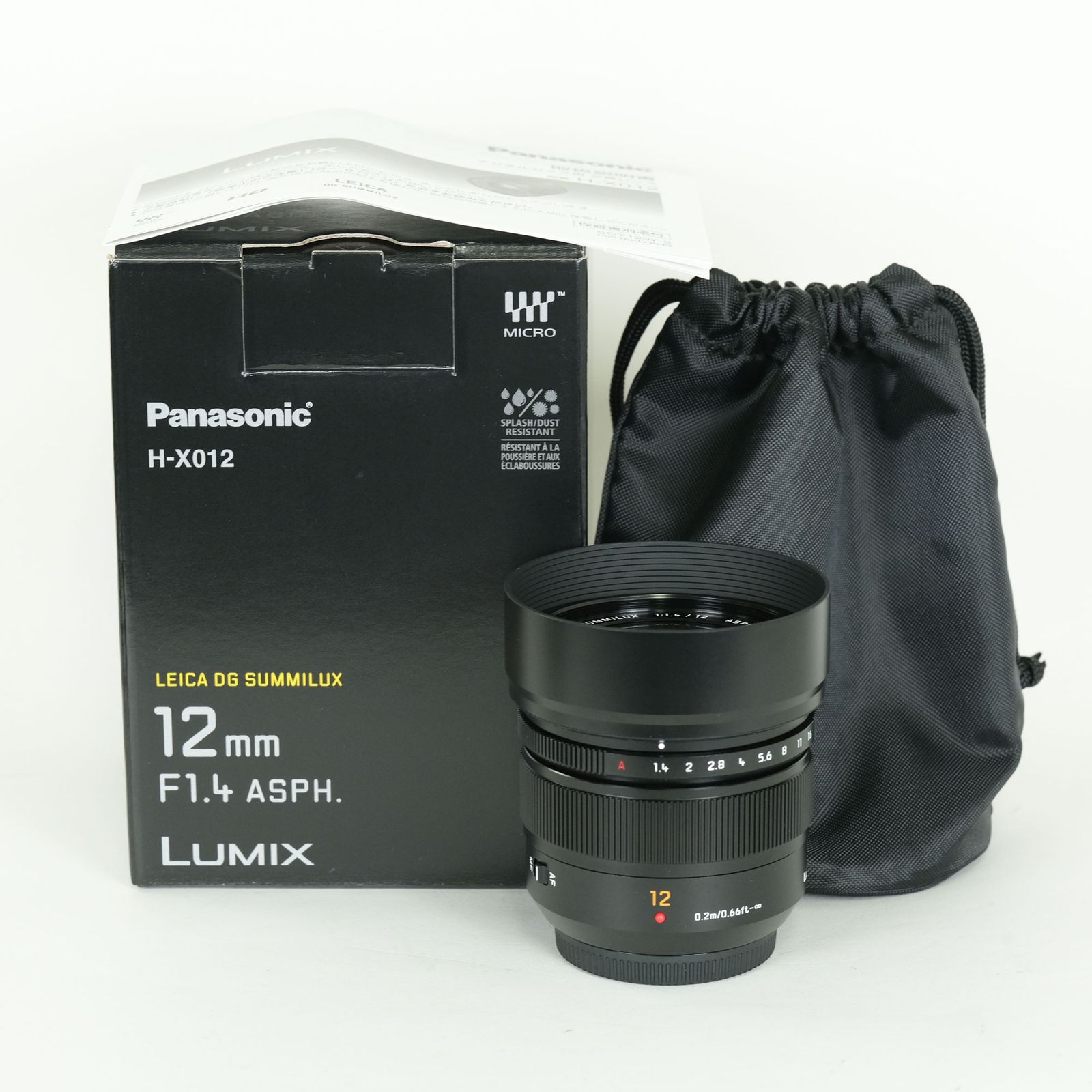 [新品同様] Panasonic LEICA DG SUMMILUX 12mm / F1.4 ASPH. | マイクロフォーサーズマウント