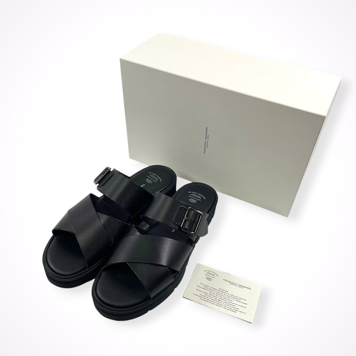 BEAUTIFUL SHOES(TOSHINOSUKE TAKEGAHARA) / CROSS BELT SANDALS 極美品 参考定価：34,000+tax SIZE:23cm