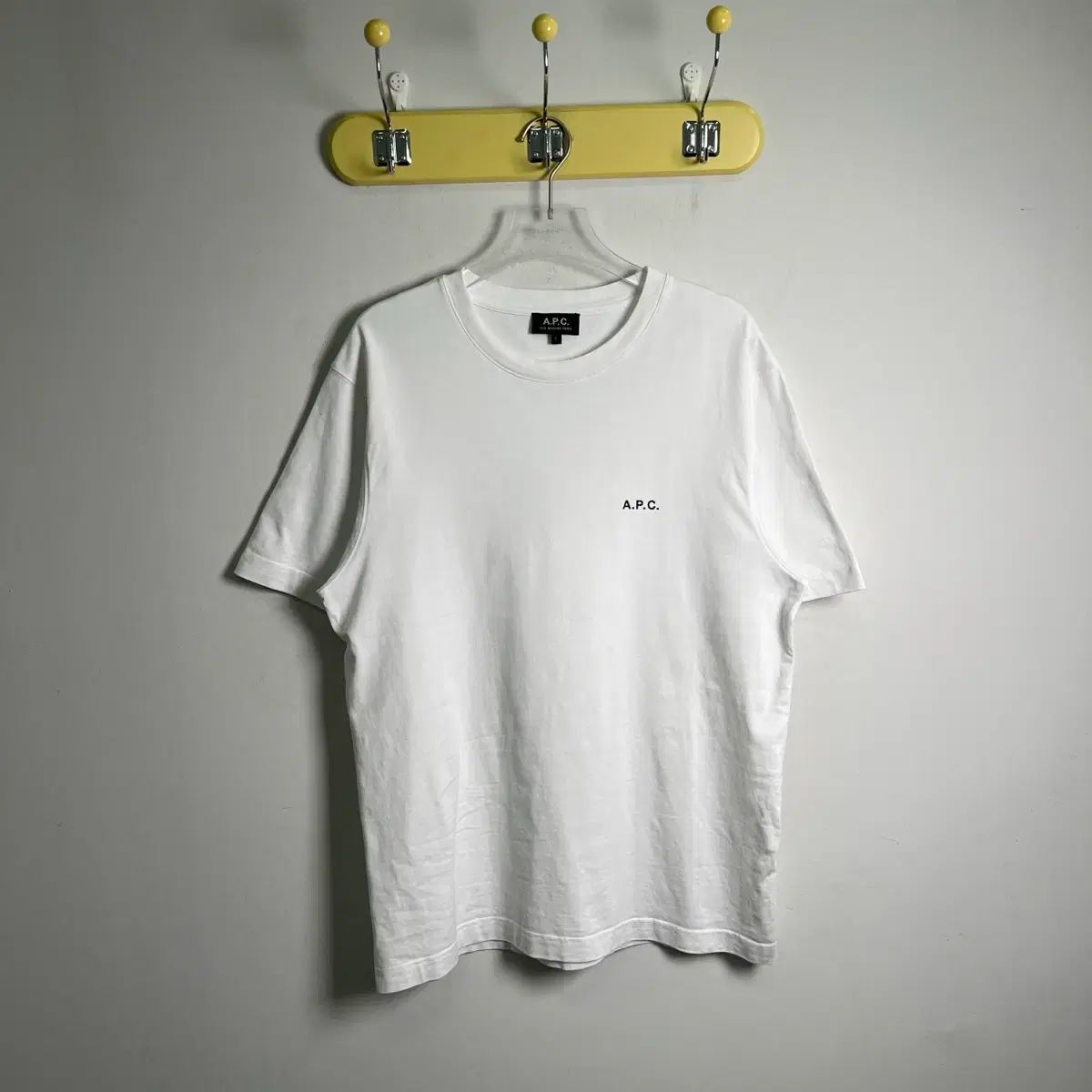 A.P.C. アーペーセー 白 ロゴ Tシャツ 半袖 L