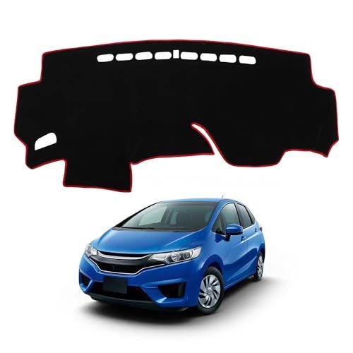FUELHOOD ホンダに対応 フィット GK系 ダッシュボードマット 3代目 GK3／GK4／GK5／GK6／GP5／GP6型 ダッシュボードカバー 車種専用設計 ダッシュマット 保護マット 日焼け対策 遮熱 映り込み軽減 劣化防止 傷防止 滑り止め 視 0