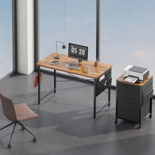 YeTom パソコンデスク pc 幅100*奥行48cm つくえ シンプル 収納袋付き