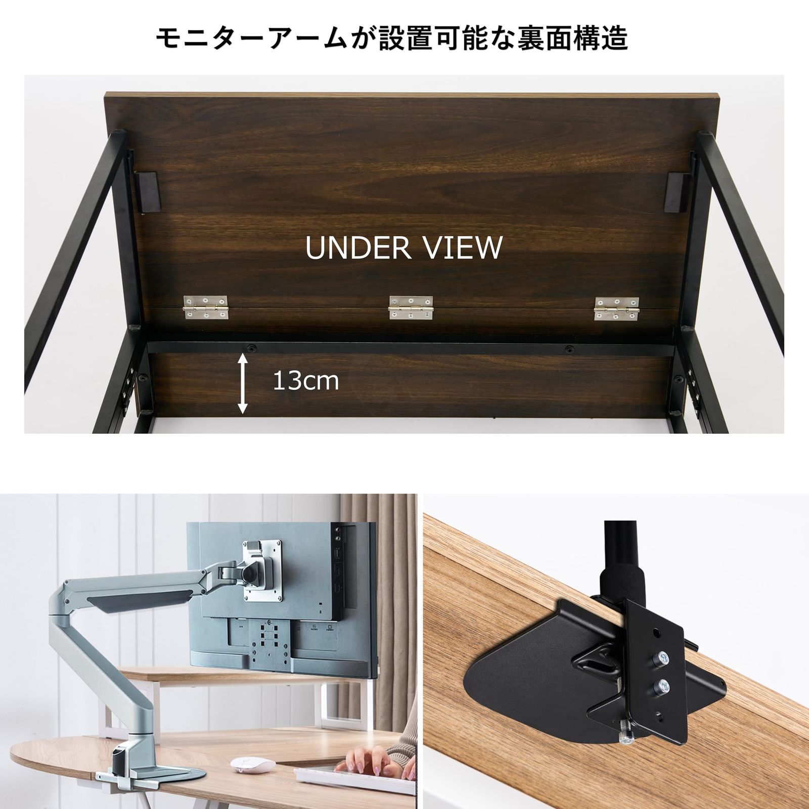 SYALEN 折りたたみデスク テレワークデスク 幅80 奥行53 高さ75cm 省