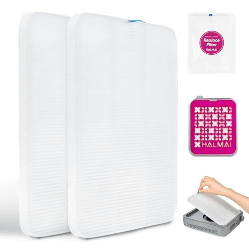 HALMAI ネイルダストコレクター交換用フィルター2パック、再利用可能な