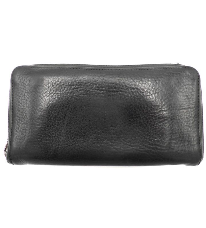 クロムハーツ CHROME HEARTS 【 REC F ZIP PLANE 】 プレーン ラウンド ジップ レザー ウォレット 長財布 49217
